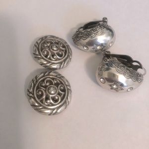 Brighton clip on earrings and large tin